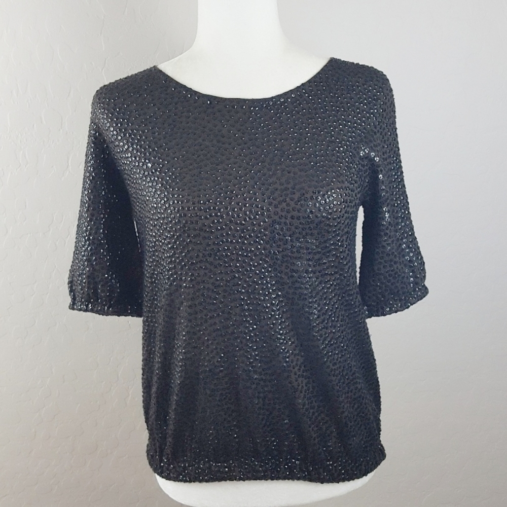 J. Crew Collection - Sequined Short Sleeve